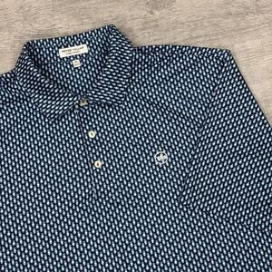 Mens XL Peter Millar Pina Skullada Summer Comfort Golf Polo Pineapple Skull AOP